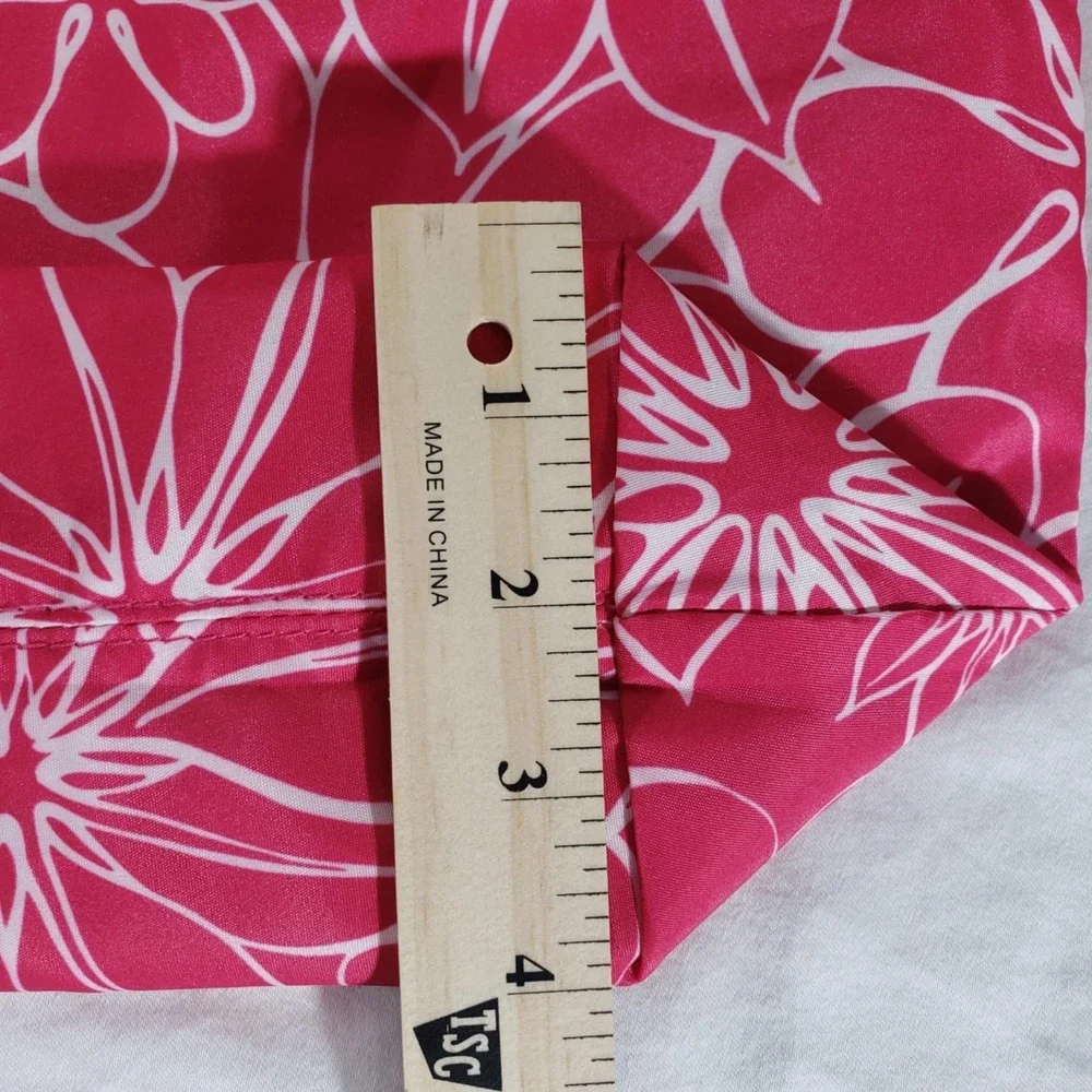Nieman Marcus Vintage Floral Pink & White Summer Beach Tote Purse Bag
